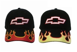 Hat, Baseball Cap, Bow-tie with Flames