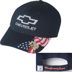 Chevrolet Bowtie American Bald Eagle Baseball Cap Hat