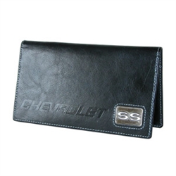 Checkbook Cover, Chevrolet SS Black Leather