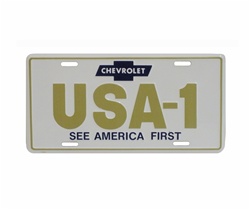 CHEVROLET USA-1 SEE AMERICA FIRST License Plate