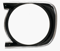 1968 Camaro Standard Grille Headlight Bezel, Left Hand