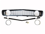 1969 Grille Kit, Standard, Black with Chrome Trim Headlight Bezels