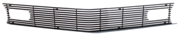 1968 Camaro Billet Aluminum Grille Overlay, Standard Fit with Park Light Holes, All Black