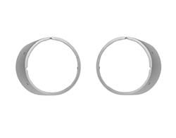 1969 Camaro Headlight Bezels without Chrome Trim, Pair