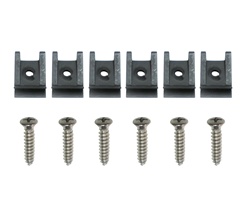 1974 - 1977 Headlight Bezel Mounting Screws and J-Clips Set, Standard, 12 Pieces