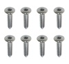 1978 - 1981 Headlight Bezel Mounting Screws, Standard, Chrome Star Head, 8 Pieces