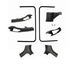 1978 - 1981 Camaro Headliner T-Top Plastic Trim Moldings Set with Pillar End Caps, 8 Pieces