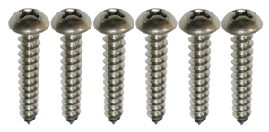 1974 - 1981 Camaro Door Panel Arm Rest Screws Set, 6 Pieces