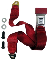 1967 - 2002, 2010 - 2013 Seat Belt Replacement Lap 2 pt. Each, "GM Mark of Excellence" Button and Stainless Steel Buckle, Colors