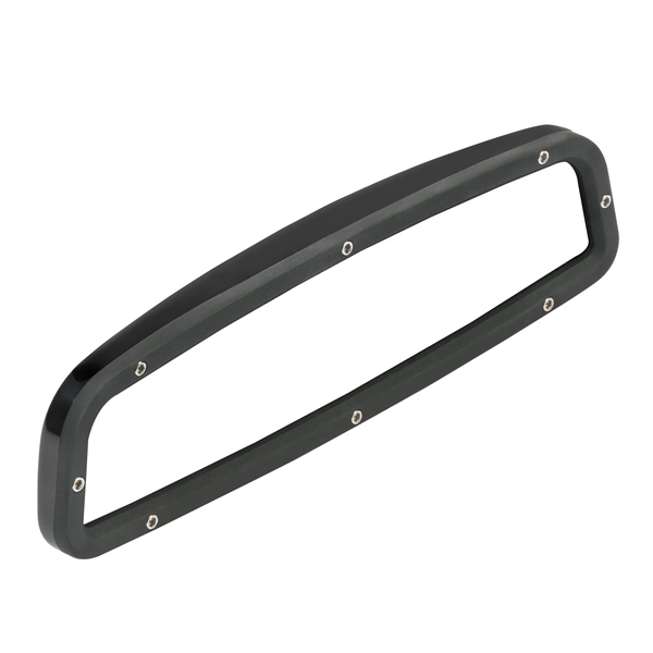 Gloss Black Custom Billet Aluminum Rear View Mirror With Convex Glass, Without Windshield Mounting Bracket