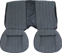 1982 - 1985 Camaro Standard Vinyl with Millport Cloth Insert Rear Seat Cover Upholstery Set