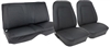 1969 Camaro Genuine Leather Standard Interior Front Buckets and Rear Seat Cover Upholstery Set, Coupe