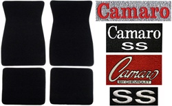 1968 Camaro Floor Mats Set, Custom Carpeted with Choice of Logos and Colors
