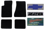 1989 Camaro Floor Mats Set, Custom Carpeted with Choice of Logos and Colors