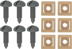 1982 - 1992 Gray Camaro Interior Rear Hatch Cargo Trim Panel Screw and Plastic Nut Kit, 12 Piece Set