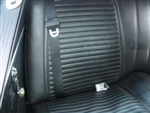 1967 - 1968 Seatbelts Set, Retractable Shoulder 3 pt. Rear, Starburst Chrome Buckles with Plain Chrome Buttons and Choice of Belts Color
