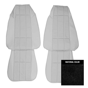 1977 Camaro Front Deluxe Bucket Seat Covers Set, Vinyl with Vinyl Inserts