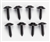 1967 - 1971 Camaro Lower Door Panel Screws Set, Custom BLACK, 8 Pieces