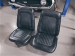 1967 - 1968 Camaro Front Bucket Seat Set, Original Black Covers, Used GM