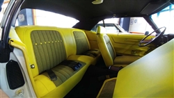 1969 Camaro Rear Seat Covers Set, Yellow Houndstooth