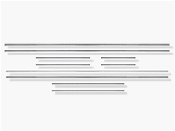 1968 Camaro Door Panel Moldings Set for Standard Interior Coupe Models, Front and Rear, Chrome Aluminum Replacement Style