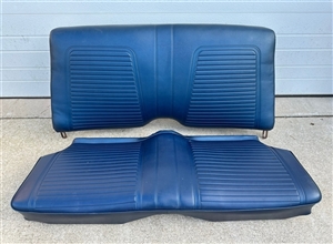 1969 Camaro Rear Seat Assembly, Dark Blue Coupe Original GM Used