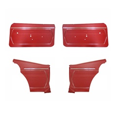 1969 Camaro Door Panels Set, Standard Interior Coupe / Convertible, Front and Rear, Pre-Assembled, Colors