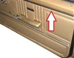 1967 Camaro Front Upper Door Panel Stainless Steel Trim Molding, Standard Interior 7639888, Each