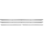 1967 Camaro Door Panel Moldings Set, Deluxe Interior, Front and Rear Upper, Chrome Stainless OE Style