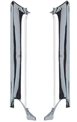 1967 Camaro Chrome Pillar Post Trim Moldings Coupe Pair