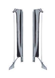 1967 Camaro Inner Pillar Post Trim Moldings, Convertible, Chrome, Pair