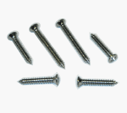 1967 Inner Pillar Post Trim Molding Screws Set, All Models, Chrome