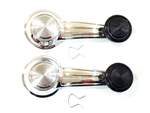 1967 - 1981 Window Crank Handles with Black Knobs, Pair