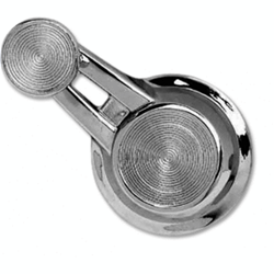 1967 - 1969 CUSTOM Rear Window Crank Handle, SHORTIE 2 Split Bar, Chrome with Chrome Knob