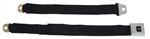 1968 - 1969 Camaro Rear Deluxe Seat Belt with Black and Silver Starburst Push Button, Each