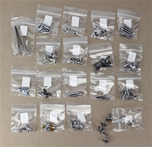 1967 Basic Interior Screw Kit, Convertible, 110 Pieces