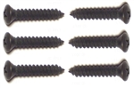 1982 - 1992 Black Sunvisor Support Screw Set-6 Pieces