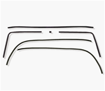 1967 Camaro Headliner Trim Moldings Set, Coupe Black 6 Piece Kit