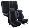 1985 - 1987 Camaro Deluxe Seat Covers Set, Front and Rear Split, Encore Velour and Madrid Velour
