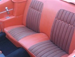 1969 Camaro Orange Houndstooth Rear Back Seat Covers Set