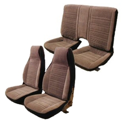 1987 - 1992 Camaro Standard Seat Covers Set, Front and Rear Split, Encore Velour with Regal Velour Inserts