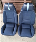 1980 - 1981 Camaro Front Bucket Seat Covers Set, Deluxe or Berlinetta, Vinyl with Cloth Inserts