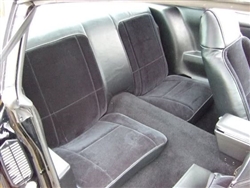1980 - 1981 Camaro Rear Back Seat Covers Set, Deluxe Interior Vinyl with Cloth Inserts