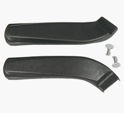 67, 1967, 68, 1968, 69, 1969, 70 and 1970 Camaro Seat Hinge Arm Covers Set for One Seat, Black, Fasteners Included