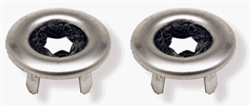 1968 - 1969 Camaro Door Lock Knob Chrome Ferrules, Pair