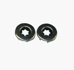 image of 1970 - 1981 Camaro Door Lock Knob Chrome Ferrules, Pair