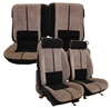 1988 - 1992 Camaro Deluxe Seat Covers Set, Front and Rear Solid, Encore Velour and Madrid Velour