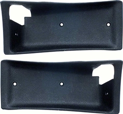 1968 - 1969 Camaro Deluxe Interior Door Panel Handle Cups, Black Pair