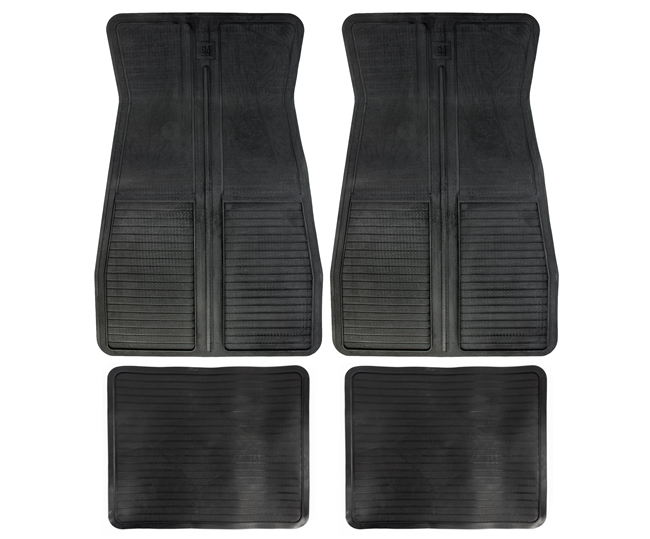 1973 - 1981 Camaro Floor Mats Set, Original GM Style, Black