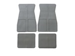 1973 - 1981 Camaro Floor Mats Set, Original GM Style, Silver / Grey